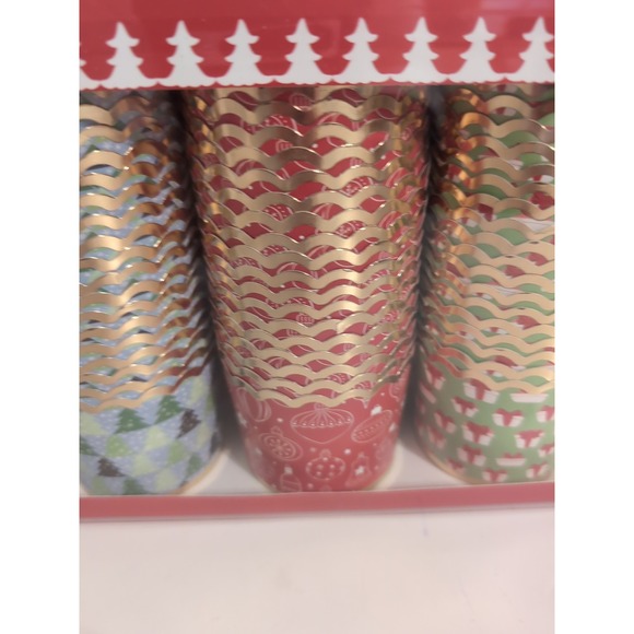 NEW Core Kitchen 75 Piece Box of Thick Holiday Cheer Baking Cups - Picture 3 of 10